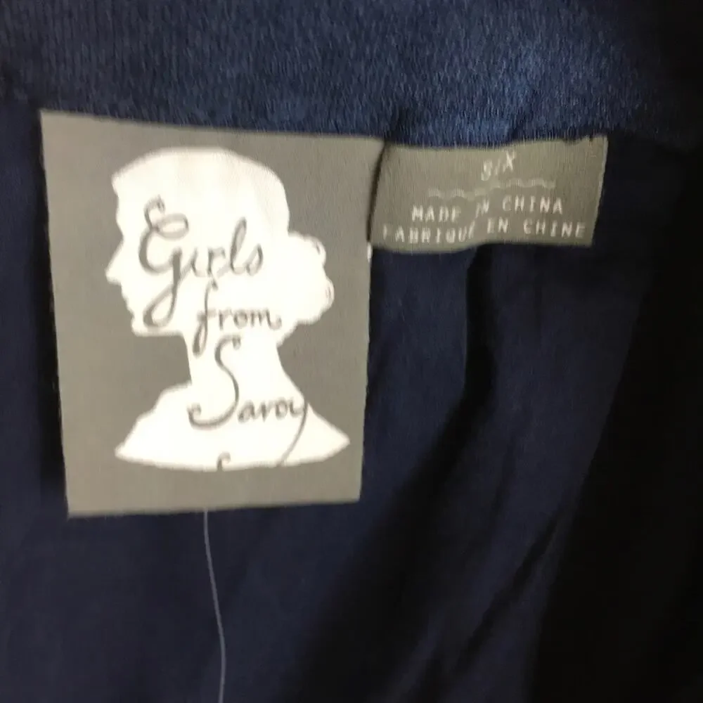 Girls from Savoy NWT Navy Peplum Pencil Skirt 6